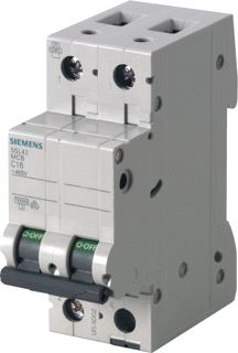 SIEMENS SENTRON INSTALLATIEAUTOMAAT B-KAR 2A 2P 10KA 10KA 400V AC 50HZ 2-MOD IP20