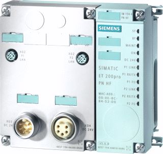 SIEMENS SIMATIC DP PROFINET INTERFACE MODULE IM154-4 PN HIGH FEATURE FOR ET 200PRO INTEGRATED SWITCH INCLUSIVE TERMINATING MODULE 