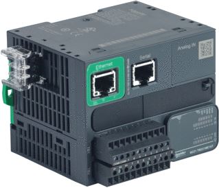 SCHNEIDER-ELECTRIC MODICON M221 CONTROLLER 16 I/O VOEDING 24VDC IN: 8 SI/SO TRA.(4 HIGH SP) + 2 X 0-10V OUT: 8 SOURCE ETHERNET 
