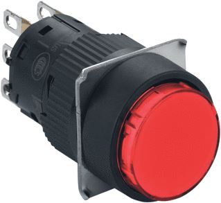 SCHNEIDER ELECTRIC DRUKKNOP VERZONKEN TERUGVERING 16MM 1 OC ROOD