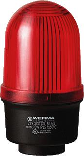 WERMA PERMANENTE LAMP RM 12-240VAC/DC ROOD 
