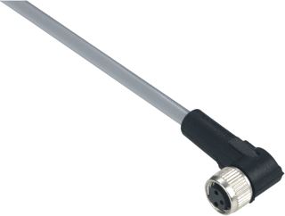 SCHNEIDER-ELECTRIC XZCP CONNECTORKABEL M8 CONNECTOR 3-POLIG HAAKS PVC KABEL FEMALE METALEN BEVESTIGINGSMOER 10 METER KABEL 