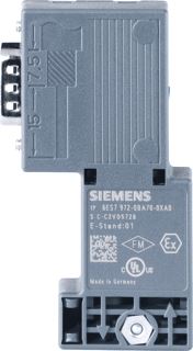 SIEMENS SIMATIC DP PROFIBUS VERBINDINGSPLUG TOT 12MBIT 90° KABELUITGANG 15,8X72,2X36,4MM (BXHXD) FASTCONNECT ZONDER PG. 