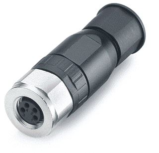 SIEMENS 4-POLIGE VOEDINGSCONNECTOR M8. 