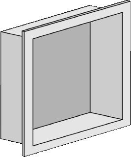 LOOOX INBOUWNIS 300 X 300 MM 10 CM INBOUWDIEPTE RVS GEBORSTELD 