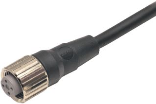 OMRON M12 CONNECTOR 4-PIN RECHT PUR SCHROEFVERBINDING 5 M KABEL 