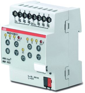 ABB BUSCH JAEGER KNX VERWARMINGSAKTOR MET HANDBEDIENING 6-VOUDIG 230 V AC DIN-RAIL