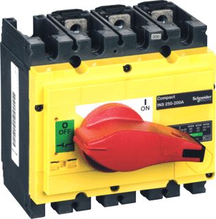 SCHNEIDER ELECTRIC COMPACT LASTSCHEIDER INS250-200A 3P ROOD/GEEL 