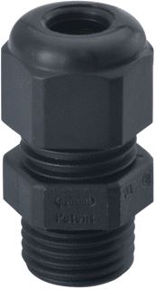 HUMMEL HSK-K KABELWARTEL NPT1 KLEMBEREIK 18-25MM LENGTE 19MM KUNSTSTOF PA HALOGEENVRIJ IP68 ZWART RAL9005