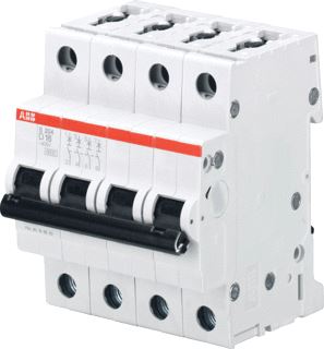 ABB S204 INSTALLATIEAUTOMAAT 4P D-KARAKTERISTIEK 13A IEC-EN 60898-1 6 KA-IEC60947-2 10 KA 4 MODULEN BREEDTE 70MM 