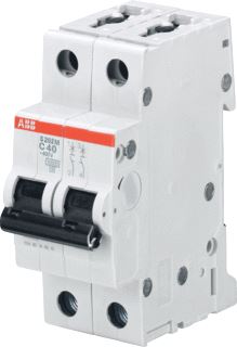 ABB S202M INSTALLATIEAUTOMAAT 2P B-KARAKTERISTIEK 13A IEC-EN 60898-1 10 KA-IEC60947-2 15 KA 2 MODULE BREEDTE 35MM