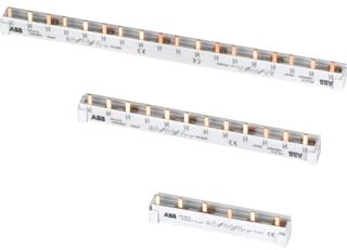 ABB VERZAMELRAIL KAMRAIL L1-L2-L1-L1-N-L1-2-FASE 58 MODULES-58-PINS-30MM2 STEEKMAAT 17-6MM-