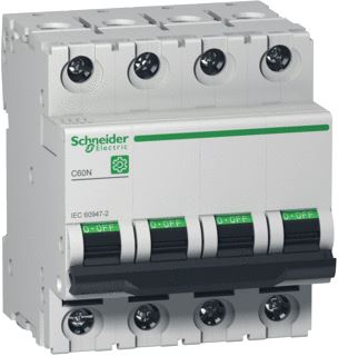 SCHNEIDER ELECTRIC MULTI9 C60N INSTALLATIEAUTOMAAT 4P 4 A B CURVE 415 V 10 KA