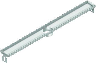 ACO FLEXDRAIN E SHOWERDRAIN RVS DOUCHEGOOT ZONDER FLENS 1087MM (EXCL. ROOSTER/PUTHUIS/STANKSLOT) MET ONDERUITLOOP