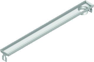 ACO FLEXDRAIN E SHOWERDRAIN RVS DOUCHEGOOT EXCENTRISCH ZONDER FLENS 1087MM (EXCL. ROOSTER/PUTHUIS/STANKSLOT) MET ONDERUITLOOP 