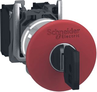 SCHNEIDER ELECTRIC HARMONY XB4 VUISTSLAGKOP 40MM VOOR NOODSTOP 22MM SLEUTELONTGR. ROOD