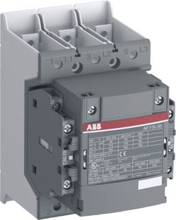 ABB AF116 MAGNEETSCHAKELAAR 3P AC3-116A-55KW-400V-RING-RAILAANSL-HULPCONTACT 2M-2V SPOELSPANN-48-130VAC-50-60HZ-48-130VDC