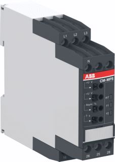 ABB CM-MPS 3-N-FASE SPANNINGBEWAKINGSRELAIS FASE UITVAL-VOLGORDE-ONDERSP-OVERSP-ONBALANS F-N 3X180-280VAC F-F 3X300-500VAC