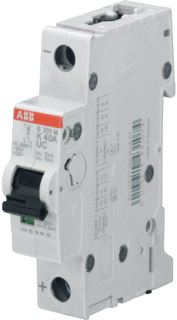 ABB INSTALLATIEAUTOMAAT VOOR HOGERE-GELIJK-SPANNINGEN 1POLIG 6A Z-KARAKTERISTIEK 230VAC 220VDC 10KA 1 MODULE 17-5 MM BREED 