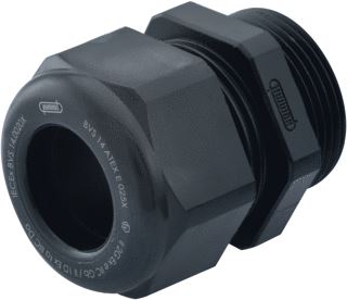 HUMMEL HSK-K-EX-ACTIVE KABELWARTEL M63X1.5MM KLEMBEREIK 29-35MM LENGTE 14MM KUNSTSTOF PA HALOGEENVRIJ IP68 ZWART RAL9005 