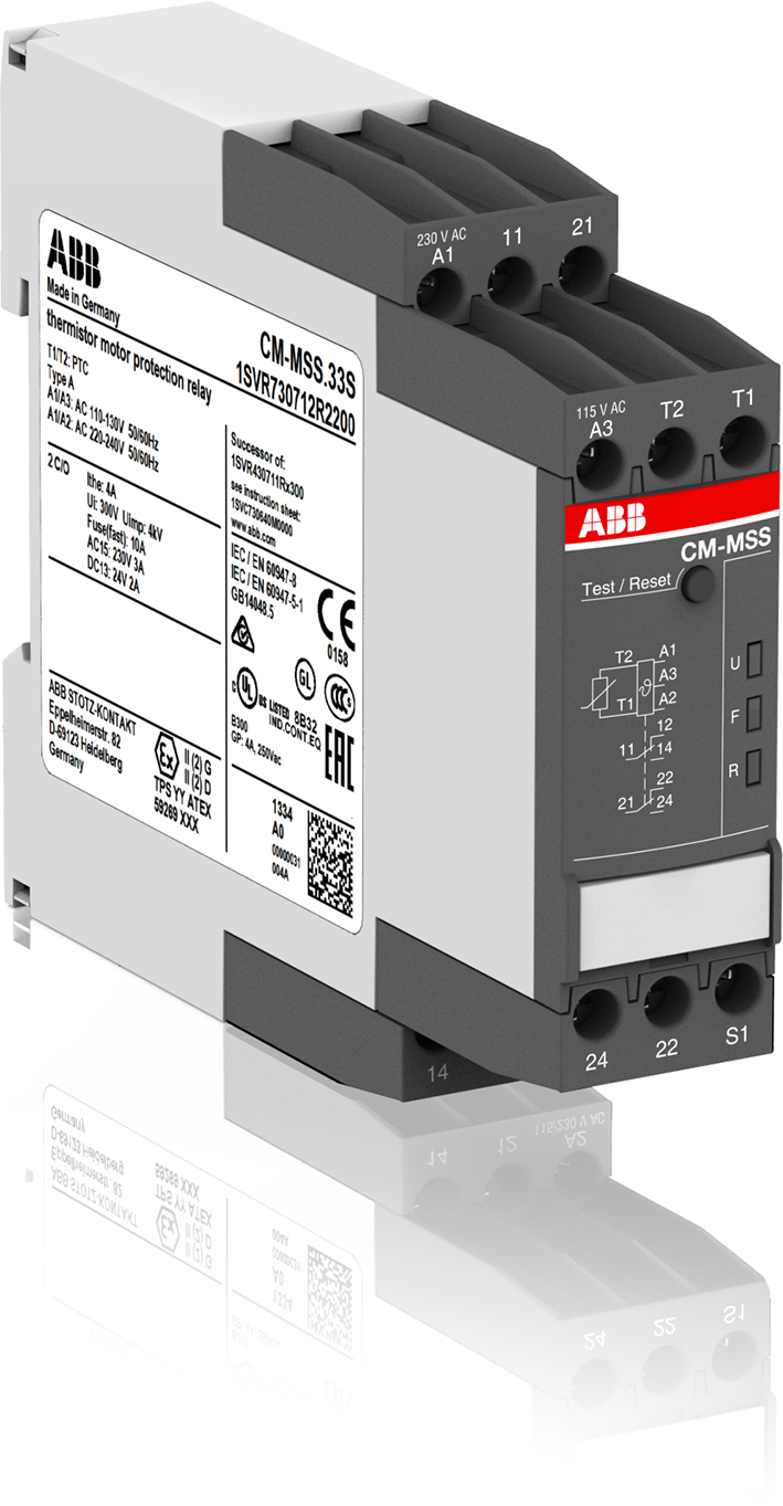 ABB THERMISTOR MOTOR BEVEILIGINGSRELAIS KORTSLUIT DYNAMISCH KAB H/AF/AU 