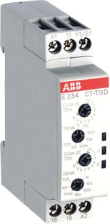 ABB CT-TGD TIJDRELAIS PULS FUNCTIE TIJDSBEREIK-0-05S-100H 24-48VDC-24-240VAC CONTACT-1 X W MODULAIR DIN-RAIL MONTAGE 