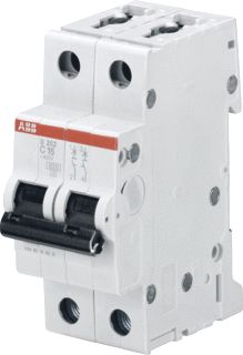 ABB S202 INSTALLATIEAUTOMAAT 2P C-KARAKTERISTIEK 13A IEC-EN 60898-1 6 KA-IEC60947-2 10 KA 2 MODULEN BREEDTE 35MM