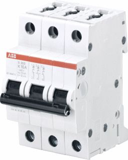 ABB S203 INSTALLATIEAUTOMAAT 3P K-KARAKTERISTIEK 13A IEC-EN 60898-1 6 KA-IEC60947-2 10 KA 3 MODULEN BREEDTE 52-5MM