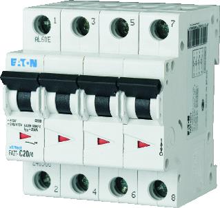 EATON INSTALLATIEAUTOMAAT 2A 4P D-KAR 25KA 