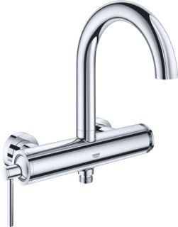 GROHE ATRIO NEW BADMENGKRAAN WAND EENGREEPS 2-GATS OMSTELINRICHTING 150+/-11MM HART 237MM UITLOOP VAST CHROOM 