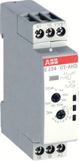 ABB CT-AHD TIJDRELAIS AFVALVERTRAAGD TIJDSBEREIK-0-05S-100H 24-48VDC-24-240VAC CONTACT-1 X W MODULAIR DIN-RAIL MONTAGE 