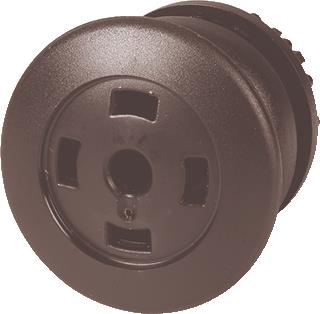 EATON RMQ-TITAN M22 FRONTELEMENT PADDESTOELPULSDRUKKNOP KLEUR ZWART ZONDER TOETSPLAAT KOP 36,5MM INB.ROND 22,5MM FRONTR. ZWART 