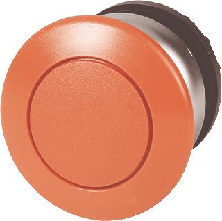 EATON RMQ-TITAN M22 FRONTELEMENT PADDESTOELDRUKKNOPSCHAKELAAR KLEUR ROOD KOP 36,5MM FRONT ROND 22,5MM INBOUW FRONTRING CHROOM 