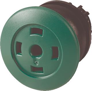 EATON RMQ-TITAN M22 FRONTEL. PADDESTOELDRUKKNOPSCHAKELAAR KLEUR GROEN ZONDER TOETSPLAAT KOP 36,5MM INB.ROND 22,5MM FR.R. ZWART 