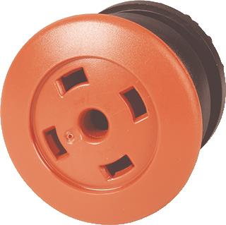 EATON RMQ-TITAN M22 FRONTEL. PADDESTOELDRUKKNOPSCHAKELAAR KLEUR ROOD ZONDER TOETSPLAAT KOP 36,5MM INB.ROND 22,5MM FR.R. ZWART 