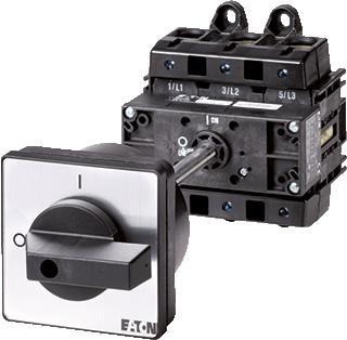 EATON LASTSCHEIDER 3-POLIG 0NO+ 0NC 125A 690V IP65 DRAAIGREEP ZWART APPARAAT VASTE INBOUW FRAMEKLEM 