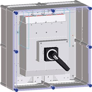 EATON HALYESTER SCHAKELKAST OPENING 3/3/3/3 4-POLIG 950A 1 SCHAKELAAR MET DEKSEL KUNSTSTOF IP56 HXBXD 540X540X296MM