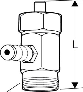 TA DTA-V 1/4INCH MEETNIPP 90 MM