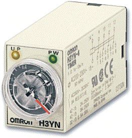 OMRON TIJDRELAIS H3YN 29X21,6MM MULTIFUNCTIE UITGANG: 4X WISSELCONTACT 3A 14 PINS INGANG: 200-230VAC SCHROEF 0,1S-10M 
