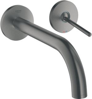 GROHE ATRIO NEW INBOUWMENGKRAAN AFBOUWDEEL S-SIZE WAND EENGREEPS 2-GATS G1/2 221MM UITLOOP VAST HARD GRAPHITE GEBORSTELD 