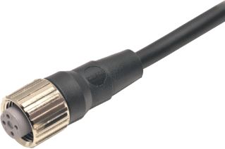 OMRON M12 CONNECTOR 4-PIN RECHT PUR SCHROEFVERBINDING 2 M KABEL 