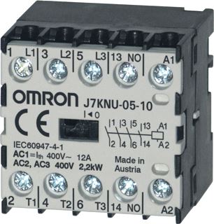 OMRON MICROSCHAKELAAR 3-POLIG 2,2 KW 5 A AC3 (400 V) + 1 NO 230 VAC 