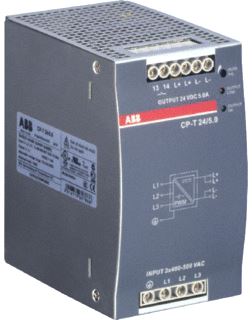 ABB VOEDING 24/5.0 IN: 3X400-500VAC UIT: 24VDC/5.0A 