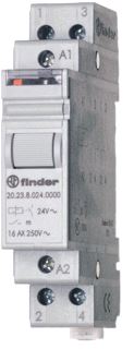 FINDER IMPULSRELAIS 17,4 MM BREED 1 MAAK-EN 1 VERBREEKCONTACT 16 A /250VAC SPOELSPANNING 110VAC CONTACTMATERIAAL AGSNO2