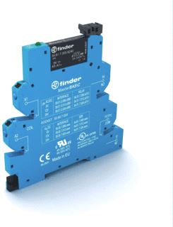 FINDER INTERFACERELAIS (VOET+RELAIS) MASTERBASIC PUSH-IN 6,2MM SOLID STATE 1 MAAKCONTACT 6A /24VDC AANSLUITSPANNING 12 VDC 