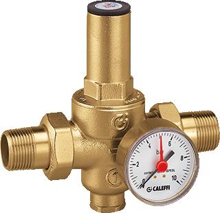 CALEFFI DRUKVERMINDERAAR 1/2' MET MANOMETER EN BU.AANSL. ING