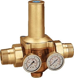 CALEFFI DRUKVERMINDERAAR 6/4' 2 MANOMETERS EN BU.AANSL. INGE