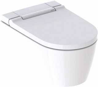 GEBERIT AQUACLEAN SELA DOUCHEWC TOILETSYSTEEM WAND MET SOFTCLOSE ZITTING EN DEKSEL ALPIEN WIT 146220111