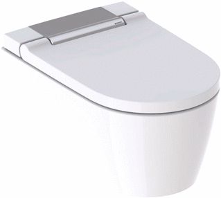 GEBERIT AQUACLEAN SELA DOUCHEWC TOILETSYSTEEM WAND MET SOFTCLOSE ZITTING EN DEKSEL GLANS VERCHROOMD 146220211 