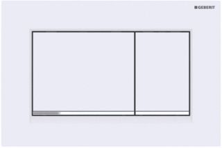 GEBERIT SIGMA 30 BEDIENINGSPLAAT SIGMA 30 DF FRONTBEDIEND 24.6X16.4CM T.B.V. SIGMA INBOUWRESERVOIR 8 EN 12CM MAT WIT/GLANS VERCHR./MAT WIT 115883JT1 